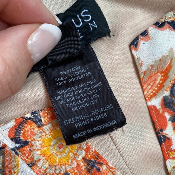 ENFOCUS Orange & Navy Spring Summer Dress - Picture 8 of 8